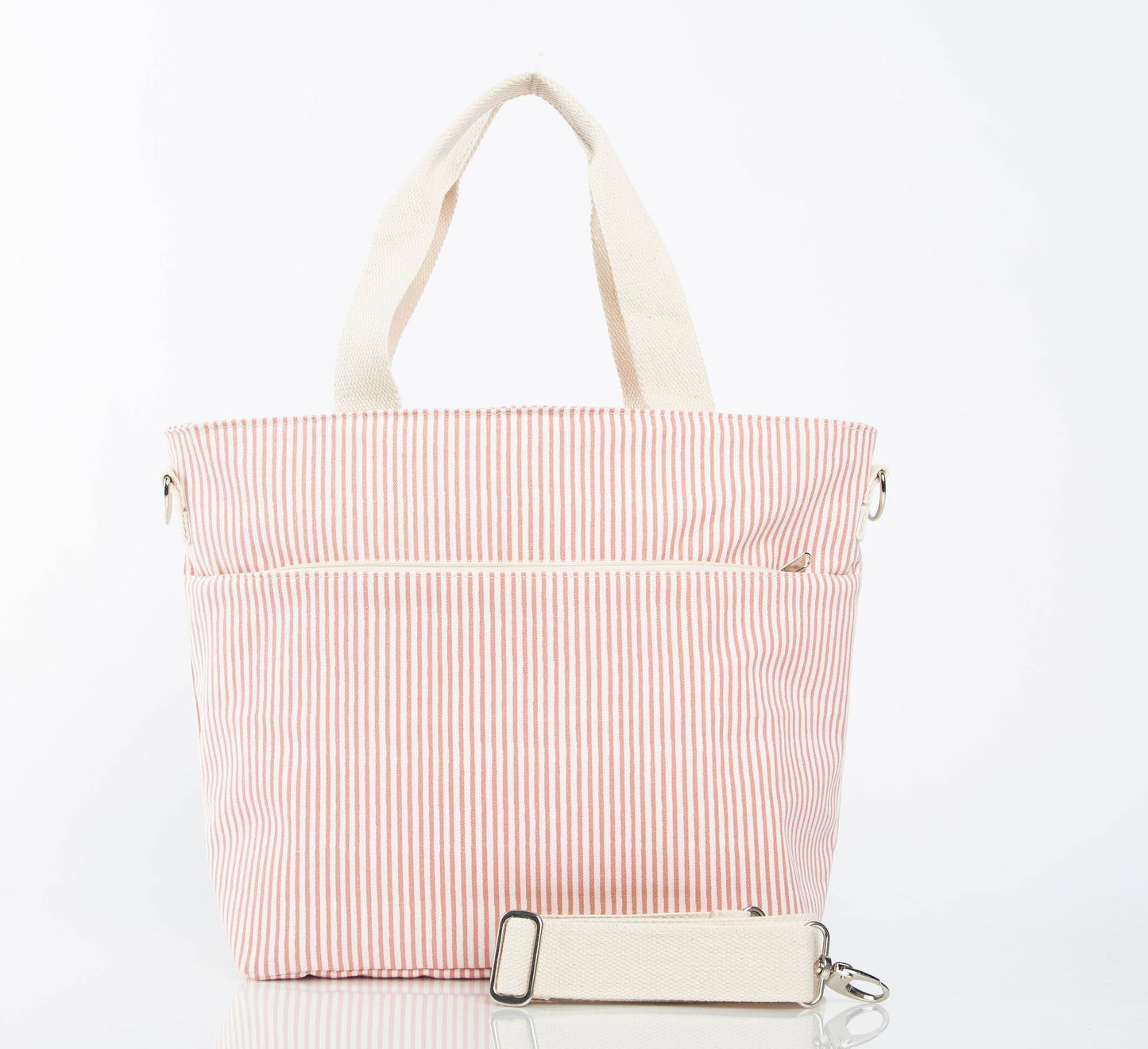 Striped Cooler Tote – Rose Tan