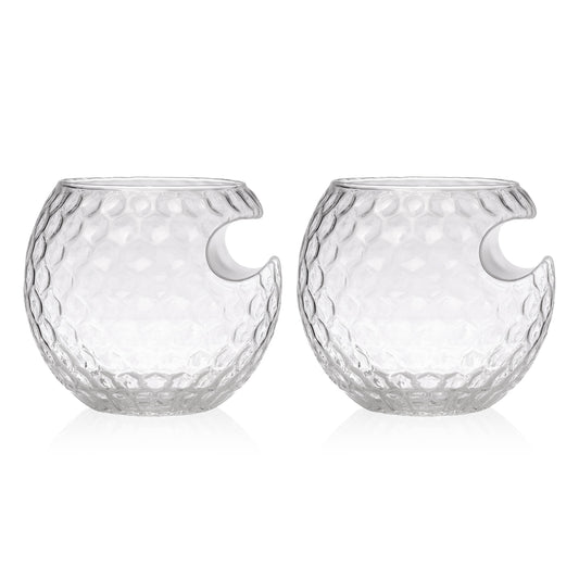 Set of Two Golf Ball Cigar Glass - Sports - Gifts for Him