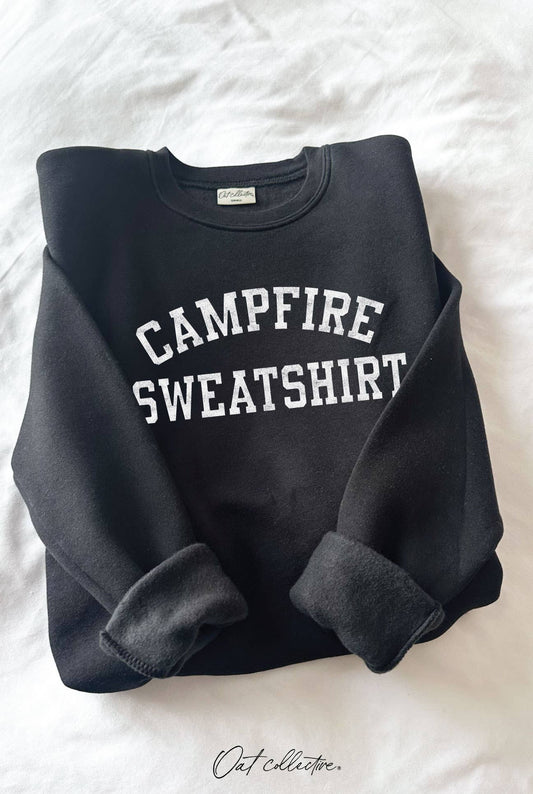 CAMPFIRE SWEATSHIRT Graphic Sweatshirt: BLACK / M
