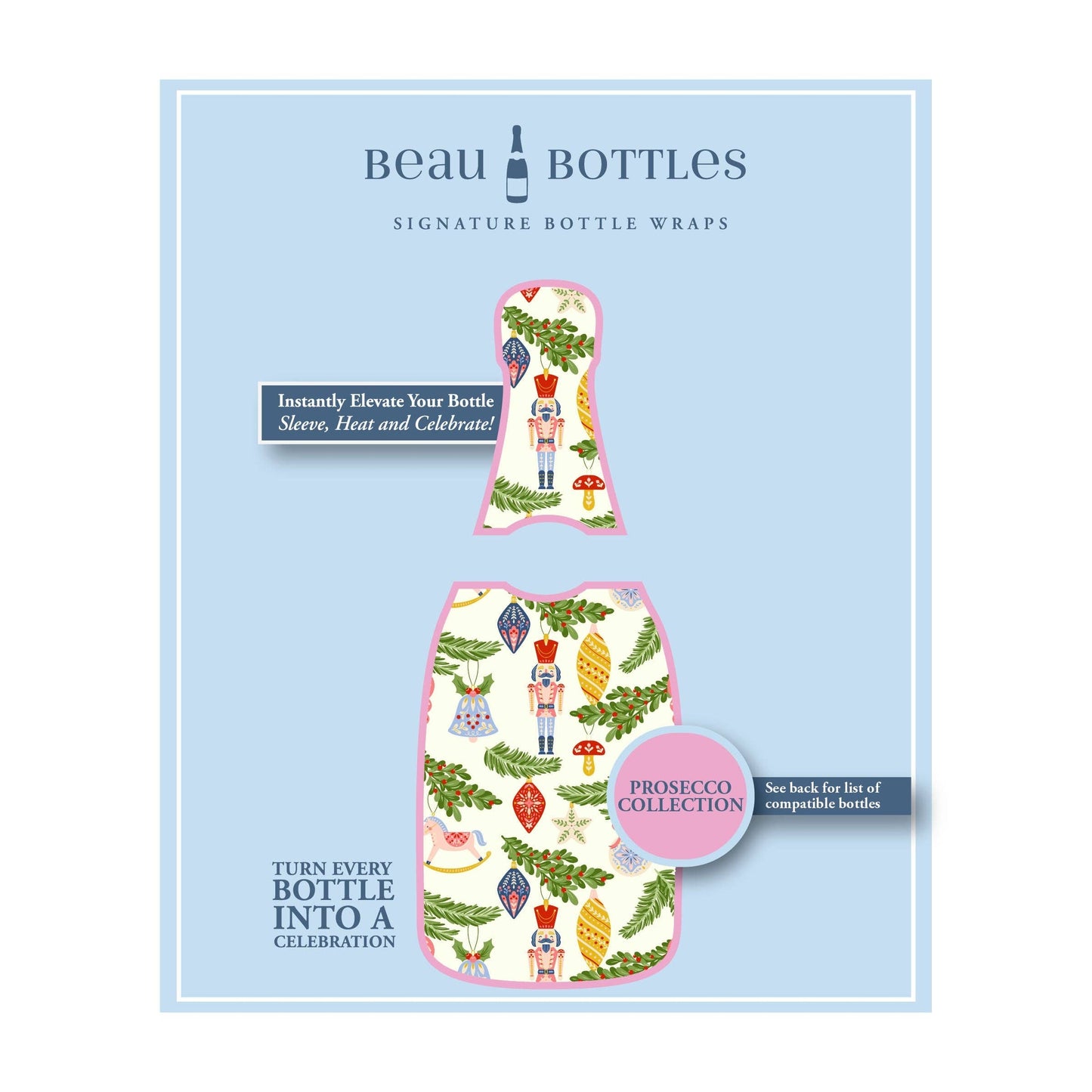 Beau Bottles – Merry Little Ornaments (Prosecco)
