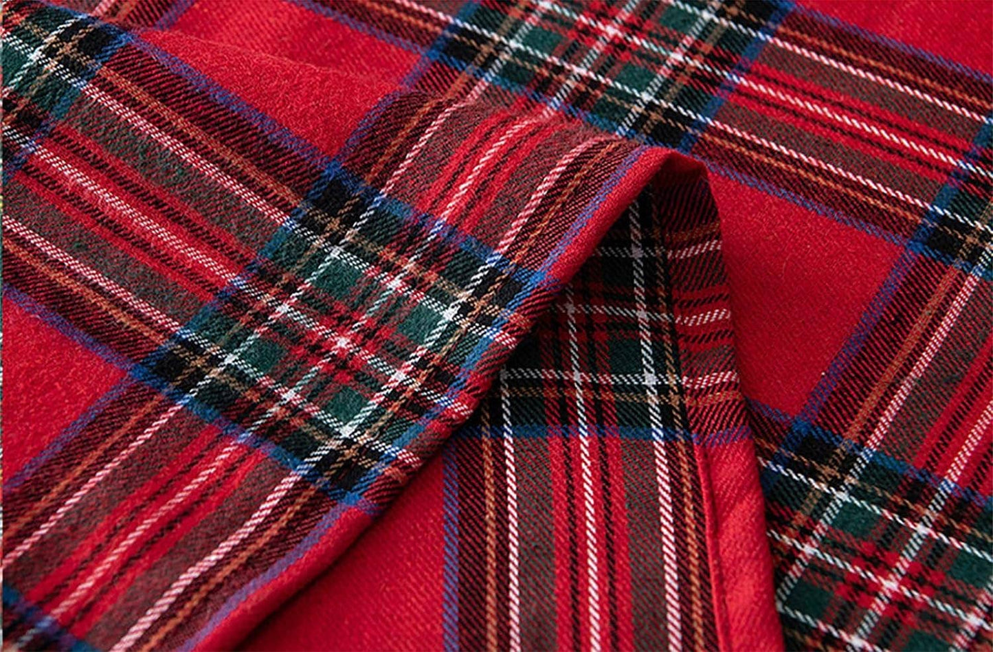 Red Classic Tartan Festive Tablecloth