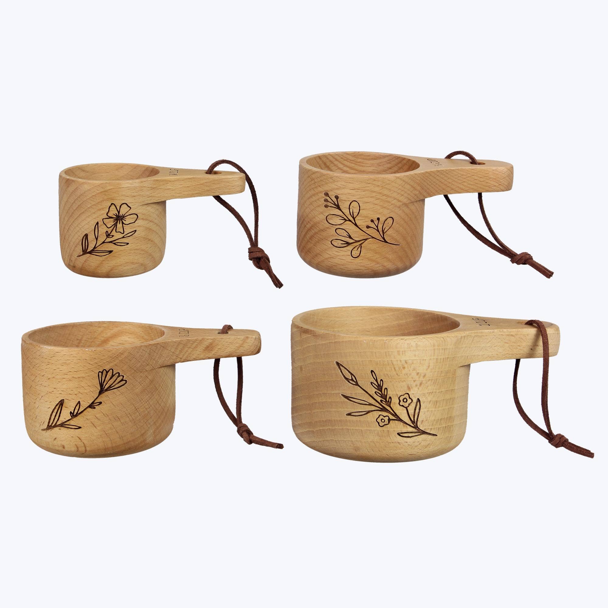 Wood Measuring Cups Baker Gift Set - Thumbnail 2