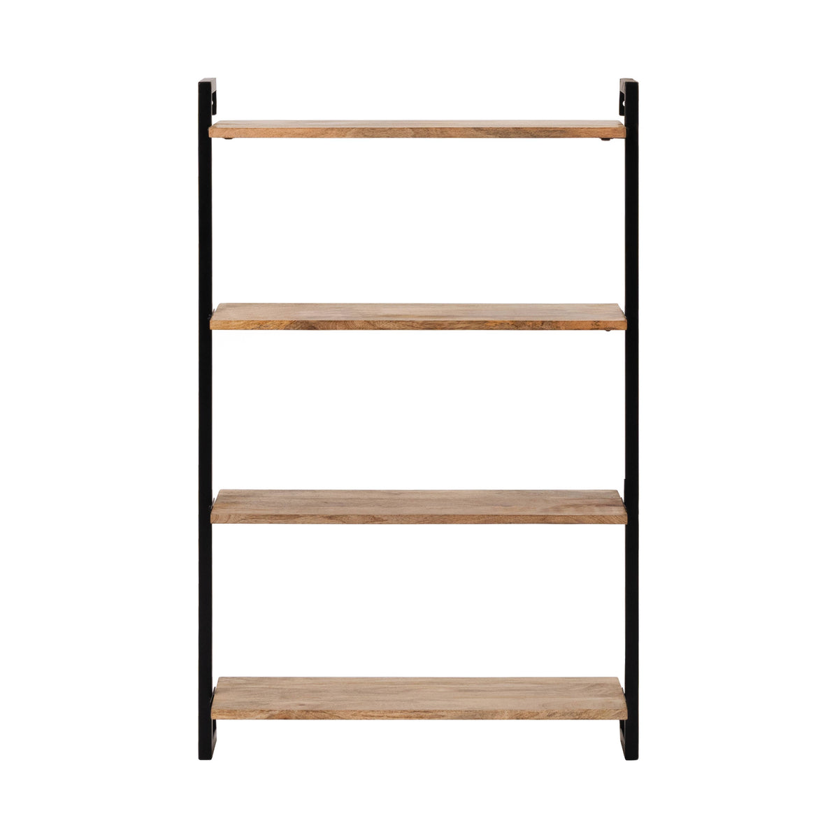 Phantom Solid Wood & Iron Wall Mounted Shelf for Living room