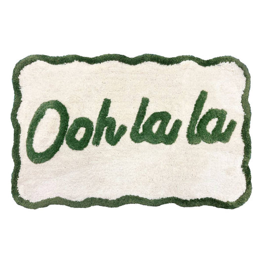 Ooh La La Slogan Scallop Bath Mat (Non-Slip)