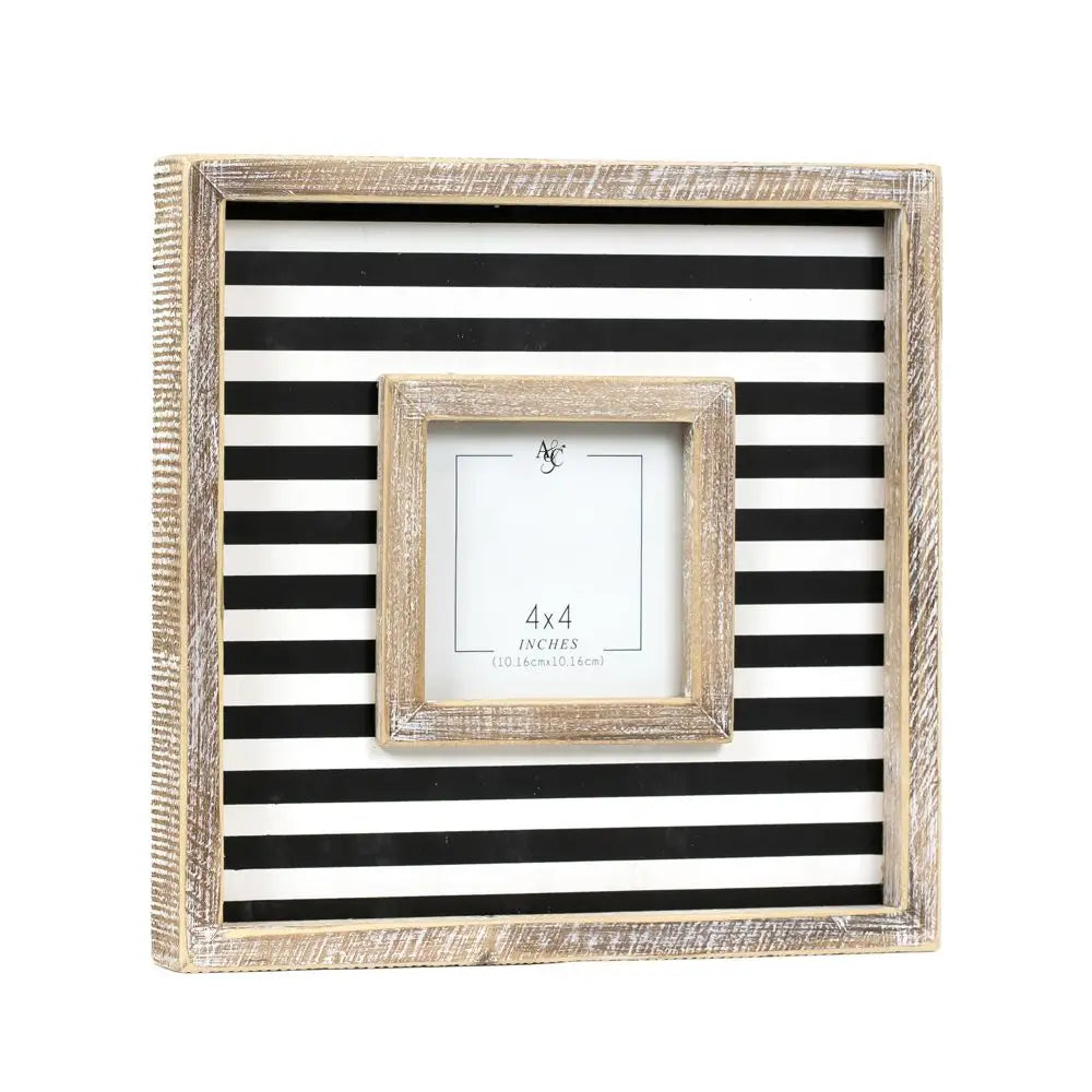 Stripe Wood Photo Frame