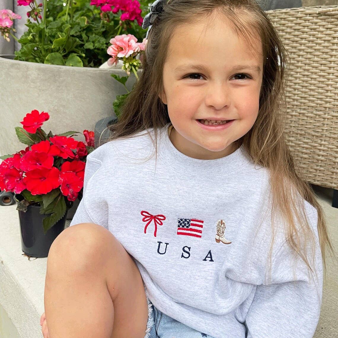 Youth USA Icons Embroidered Sweatshirt