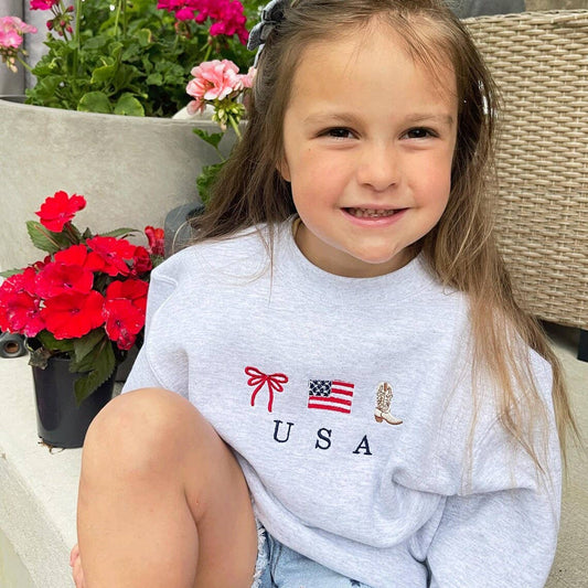 Youth USA Icons Embroidered Sweatshirt