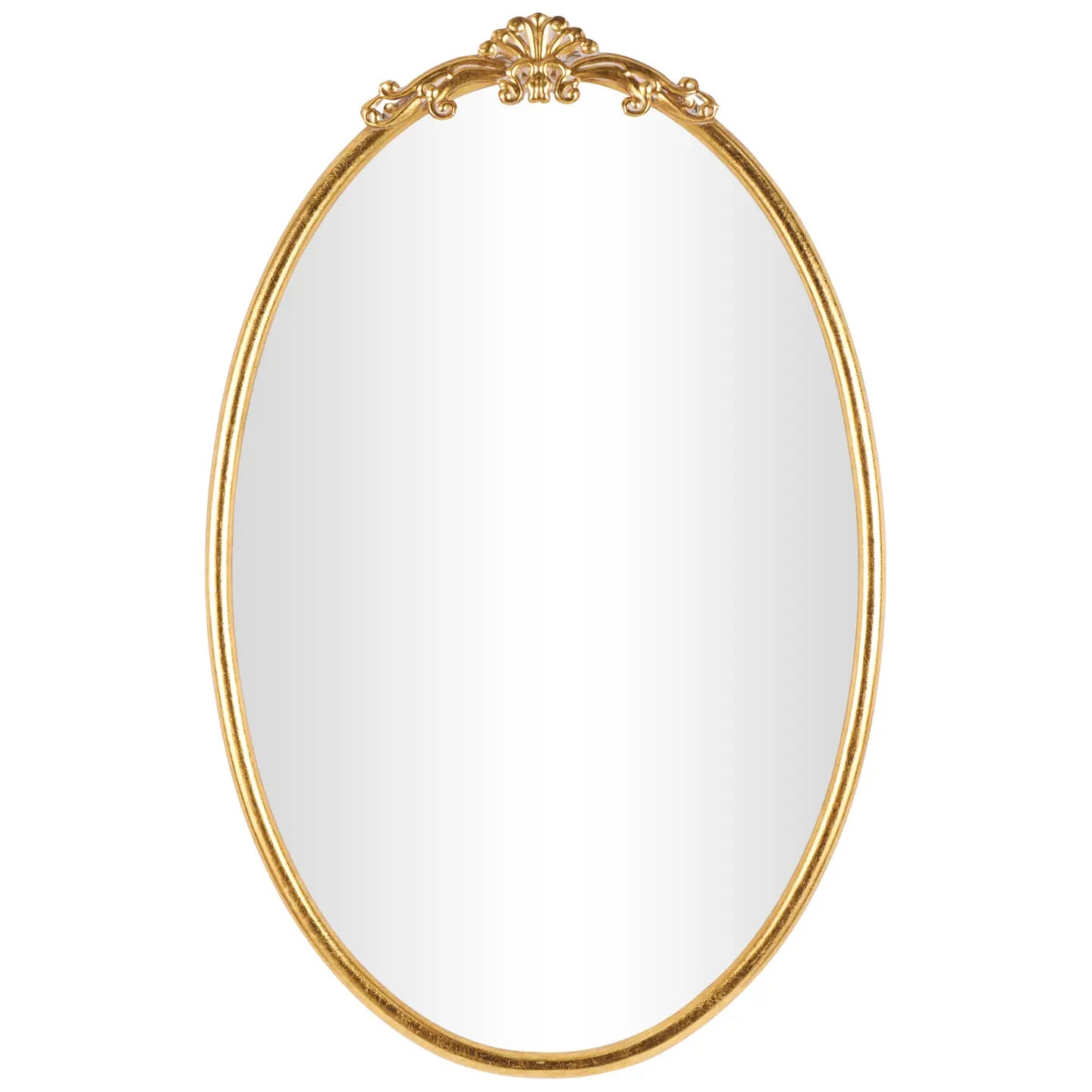 Vintage Gold Metal Wall Mirror