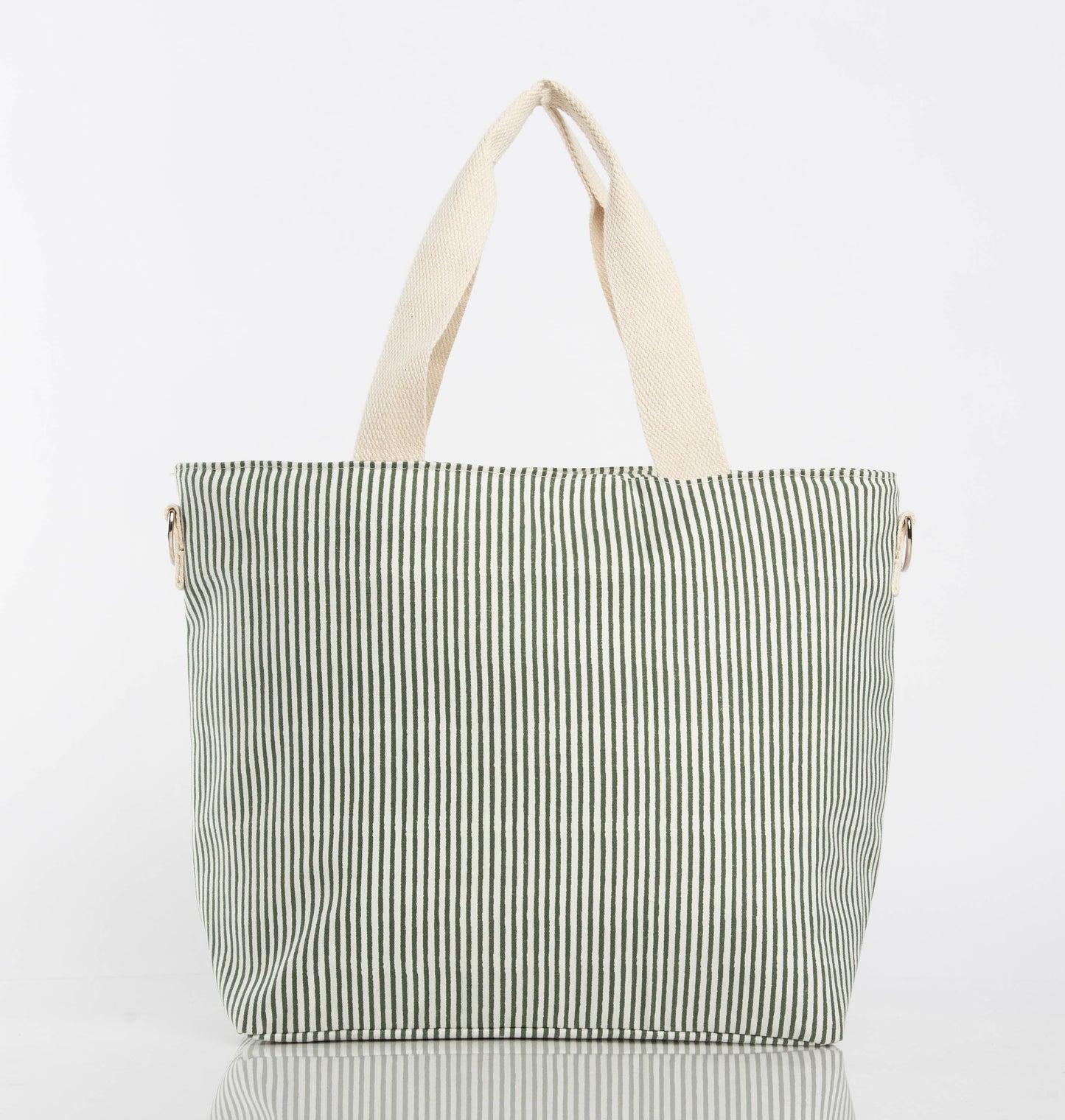 Striped Cooler Tote – Pastel Yellow