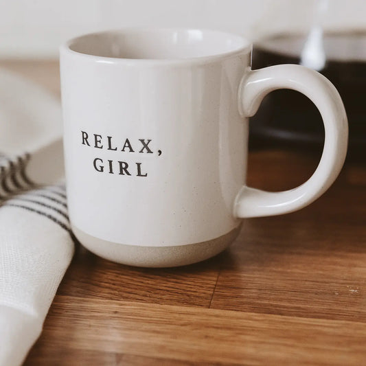 Relax, Girl Stoneware Coffee Mug