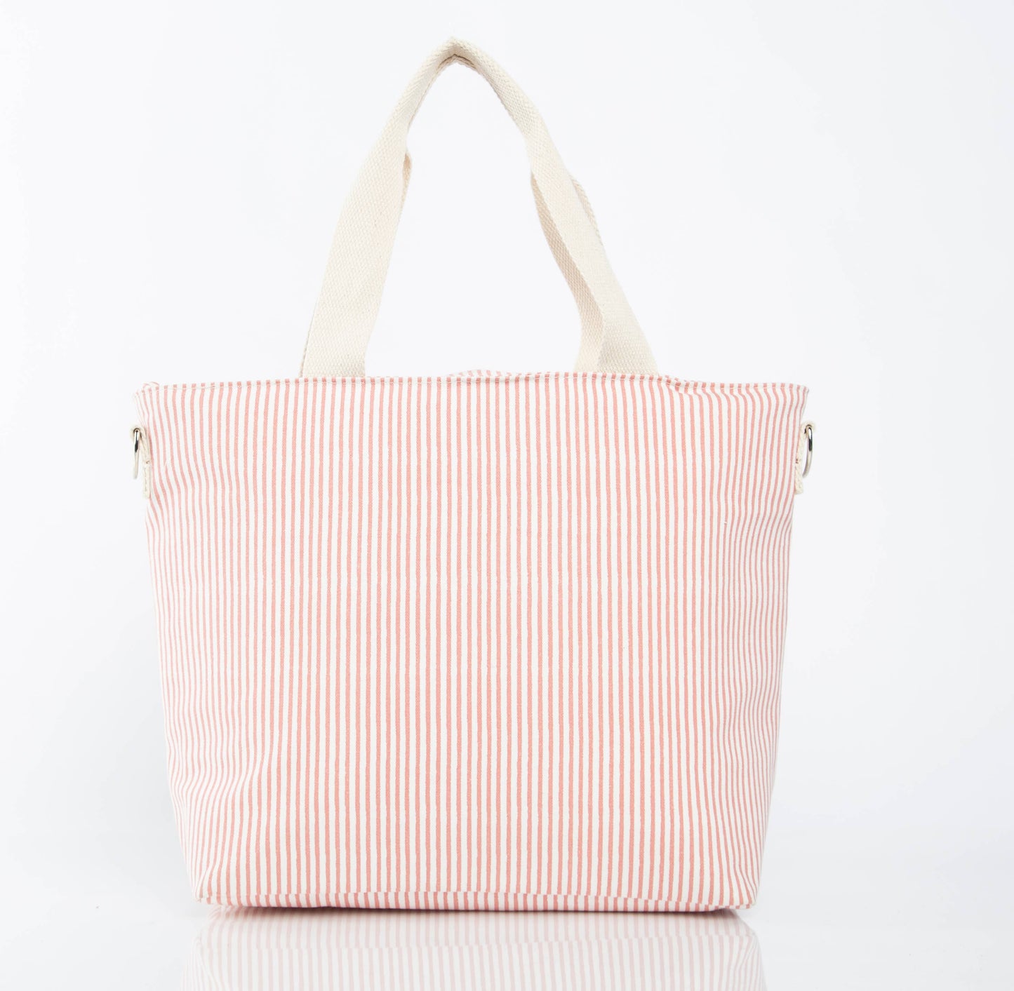 Striped Cooler Tote – Rose Tan