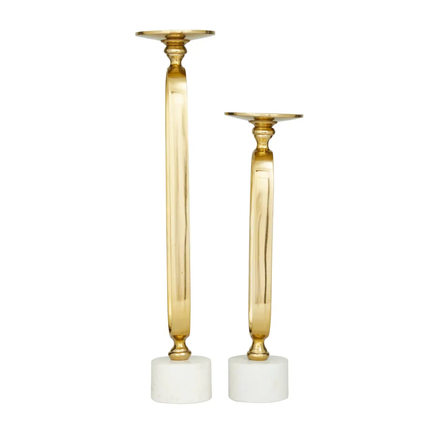 Modern Gold Candle Holder Set