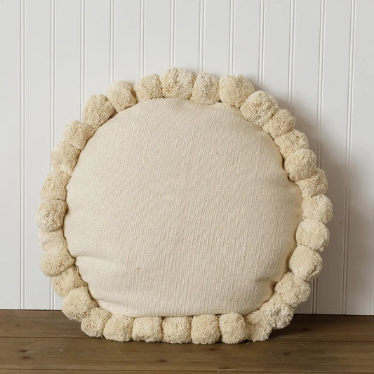 Round Pom Pom Pillow