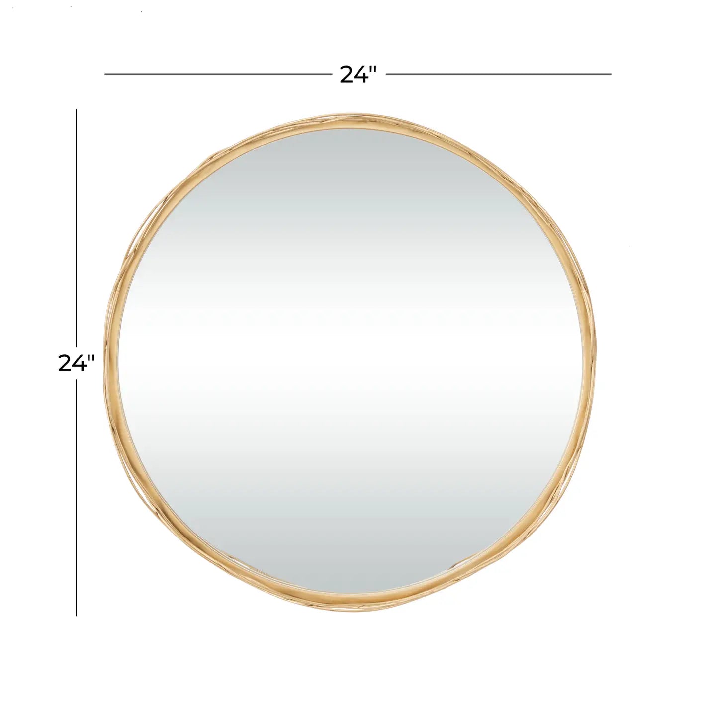 Glam Gold Metal Wall Mirror