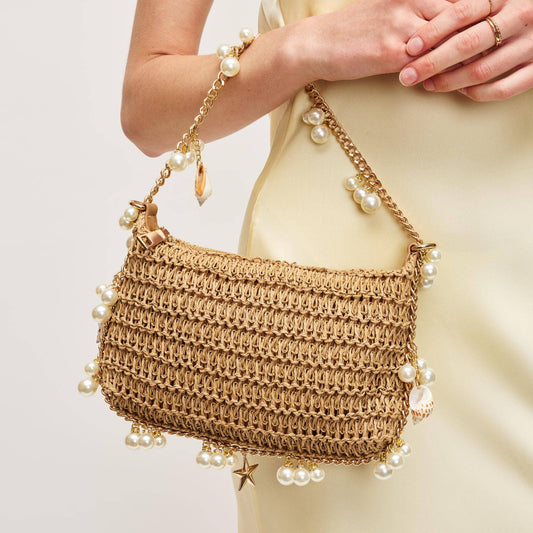 Seashell Straw Evening Bag