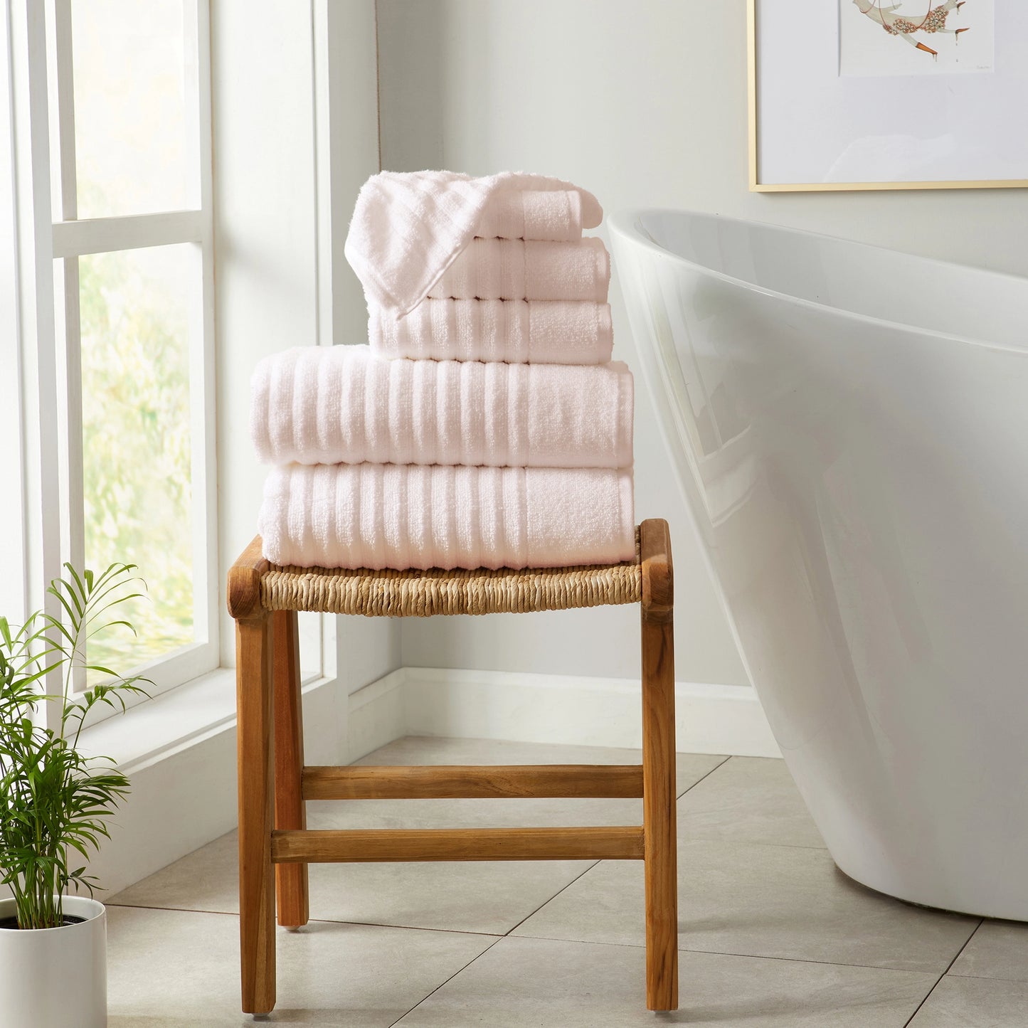 Cotton Bath Towel Set- Blush