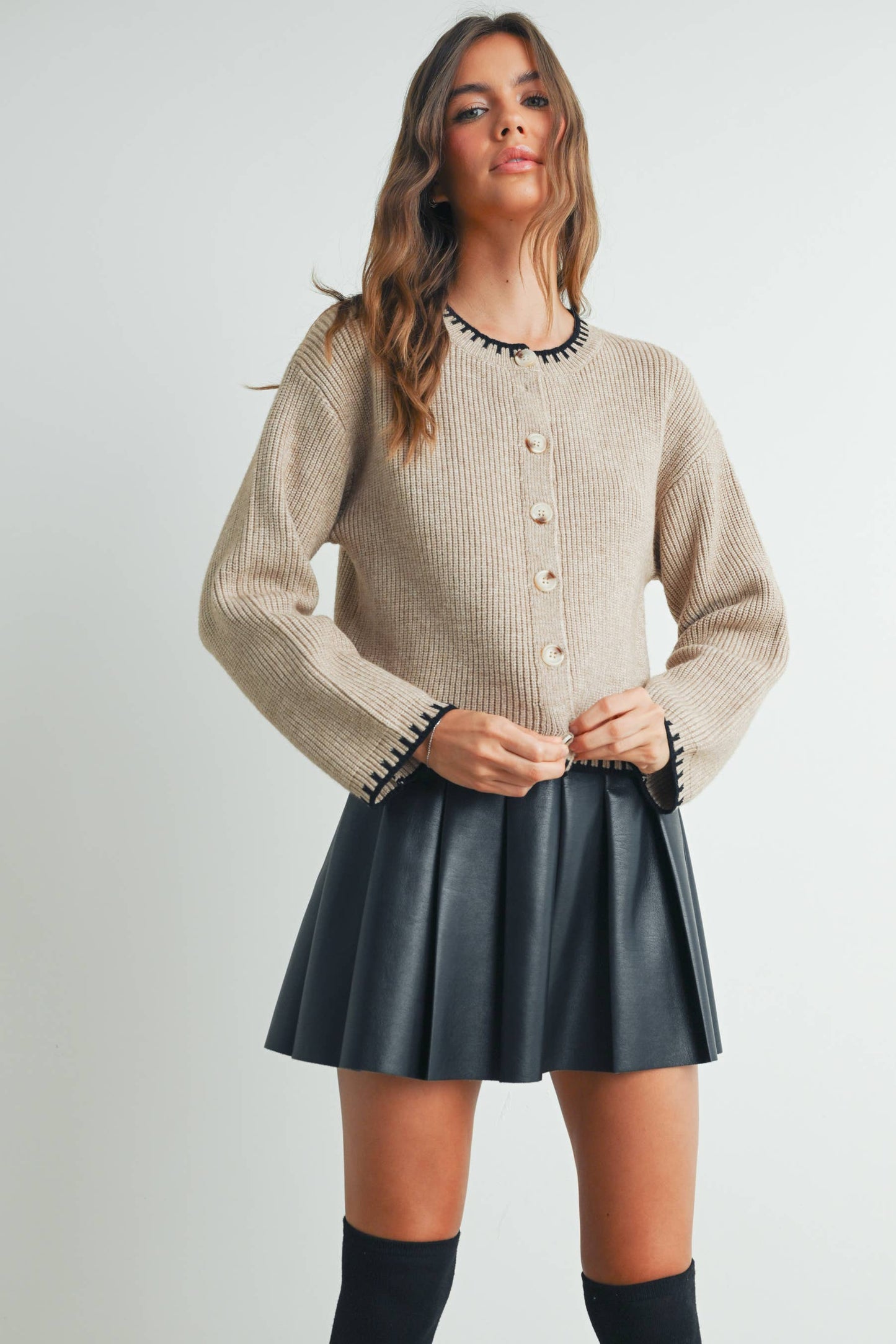 The Ivy Cardigan – Black Knit Classic