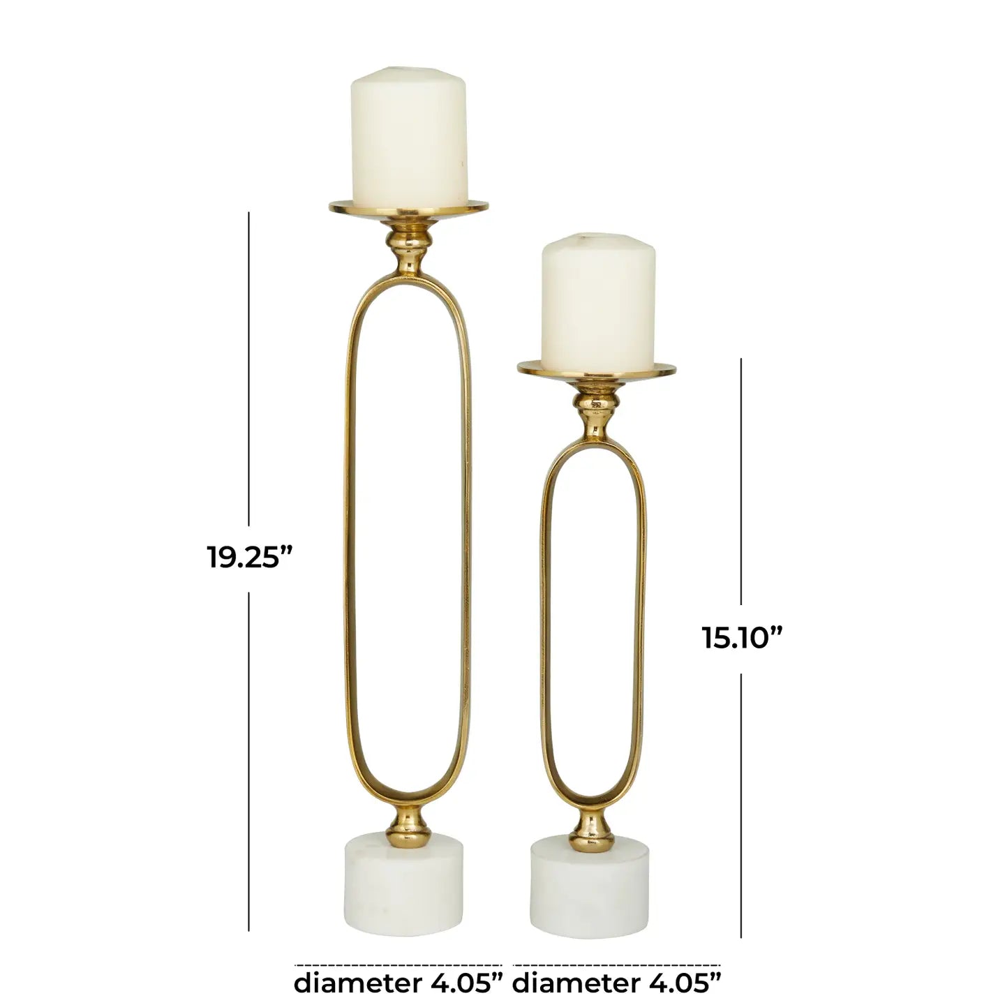 Modern Gold Candle Holder Set