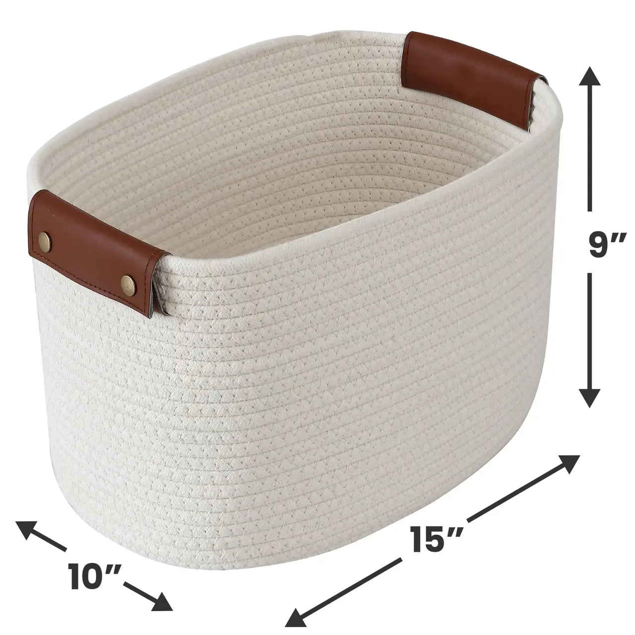 3 Pack Woven Cotton Rope Basket