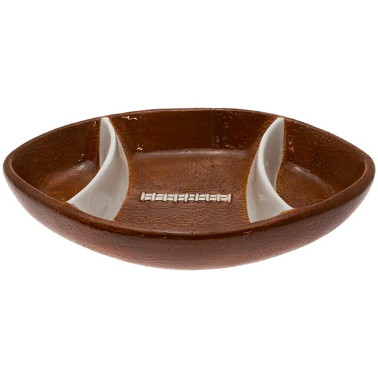 Football Fever Chip Dip Ceramic Bowl