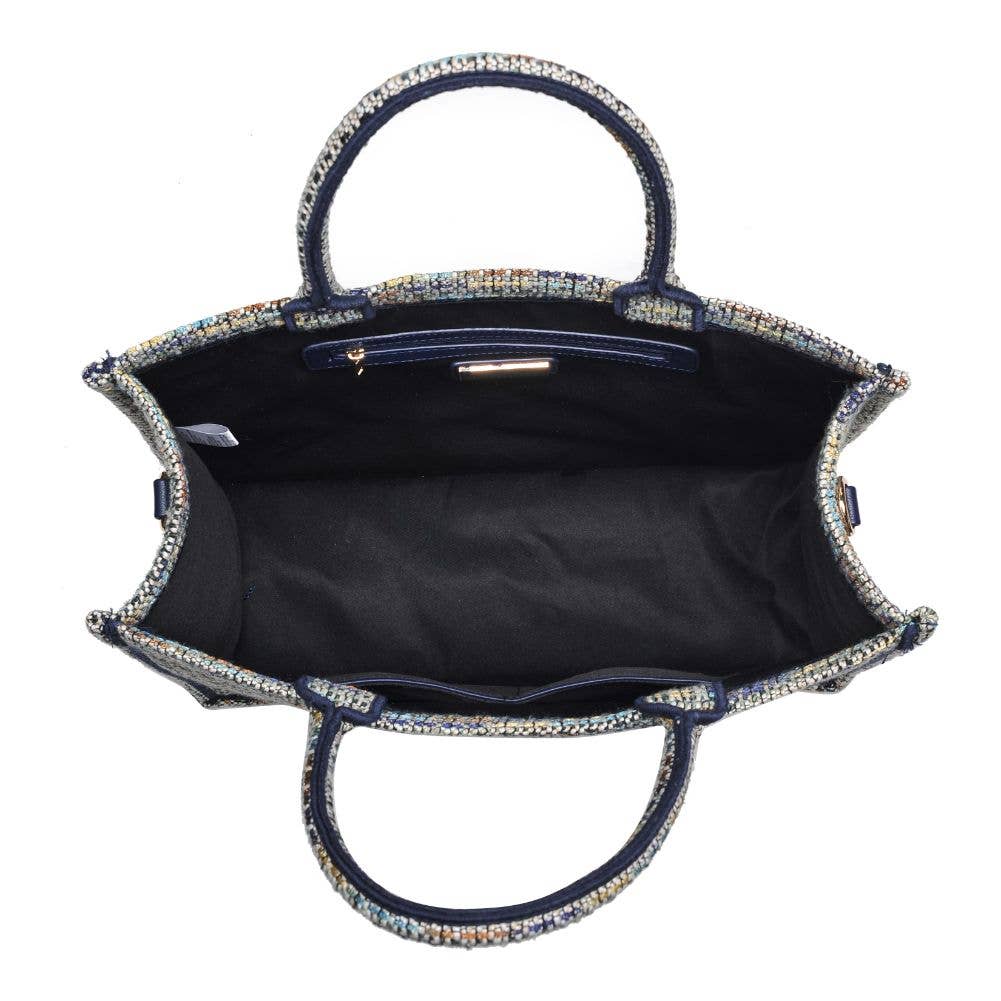 Striped Tote Bag: Black and White