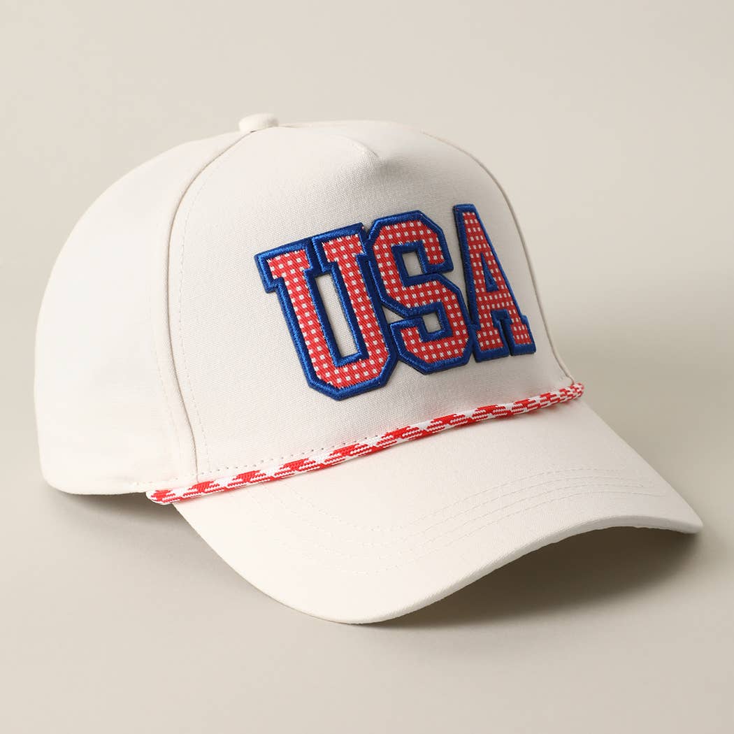 USA Patch Red Rope Trucker Hat