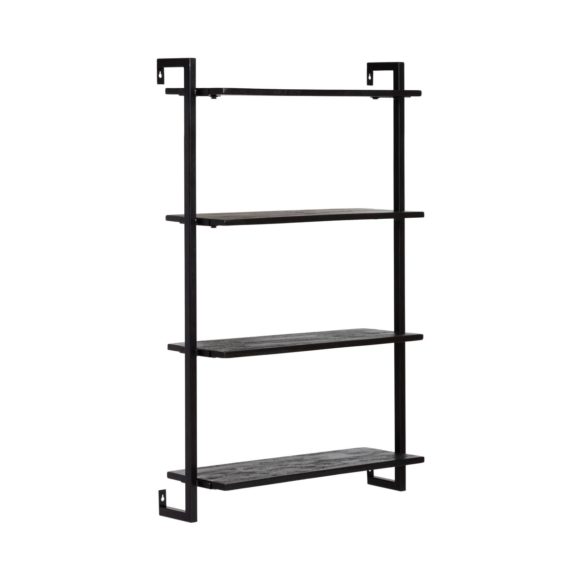Phantom Solid Wood & Iron Wall Mounted Shelf for Living room