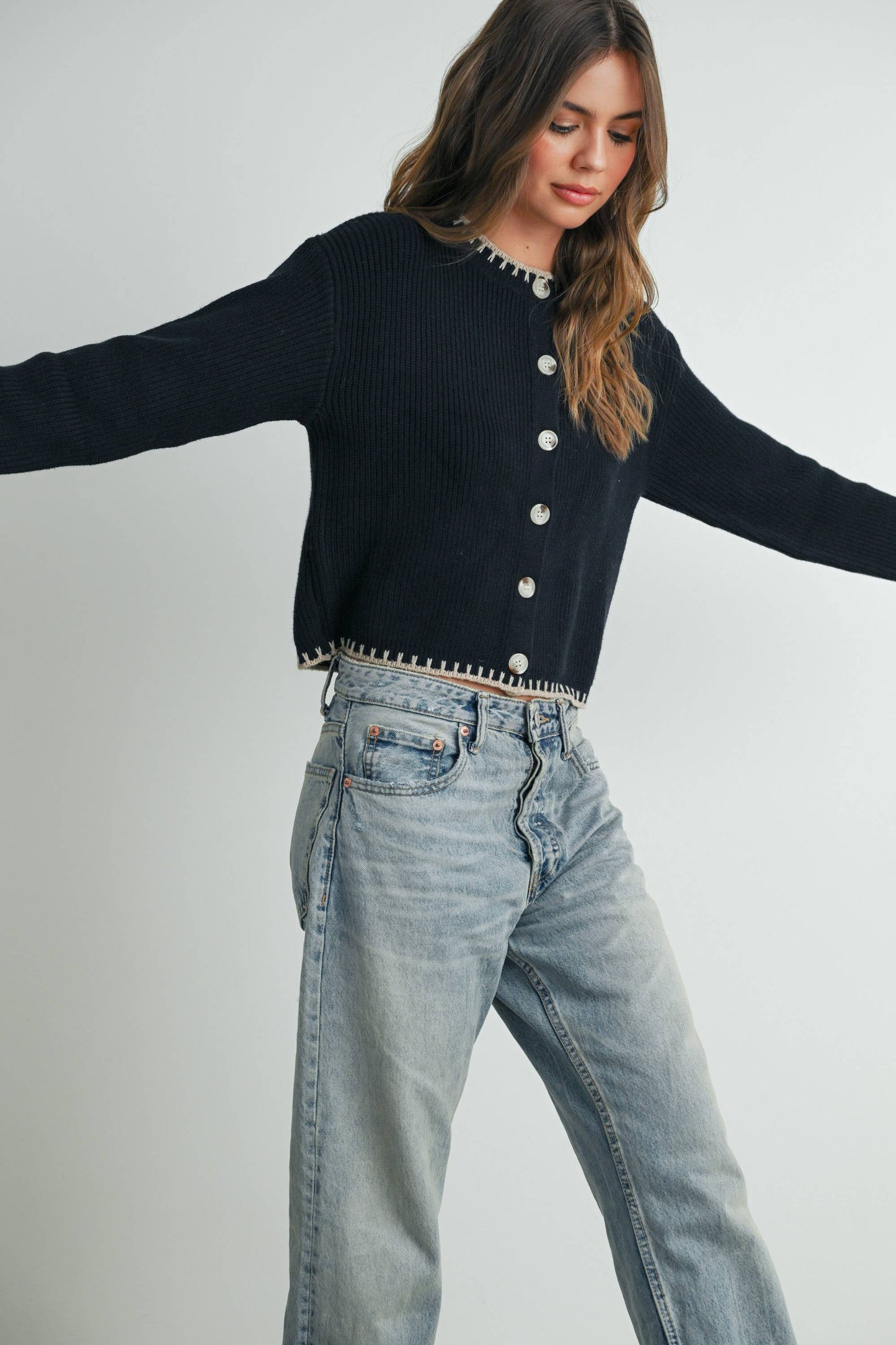 The Ivy Cardigan – Black Knit Classic