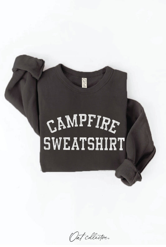 CAMPFIRE SWEATSHIRT Graphic Sweatshirt: BLACK / M