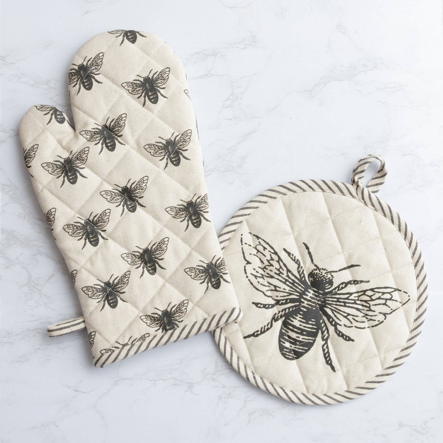 Oven Mitt And Pot Holder - Bee (Pk/04 Ast)