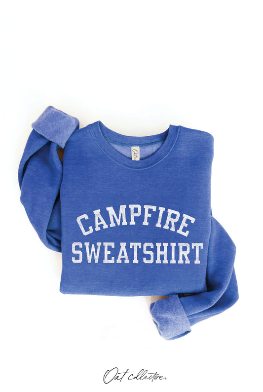 CAMPFIRE SWEATSHIRT Graphic Sweatshirt: HEATHER ROYAL / S