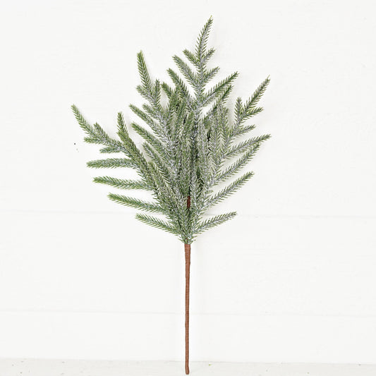 Snowy Real Touch Norfolk Pine Pick (18”)