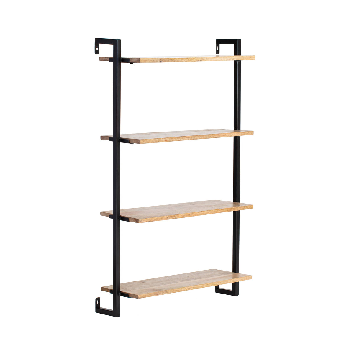 Phantom Solid Wood & Iron Wall Mounted Shelf for Living room
