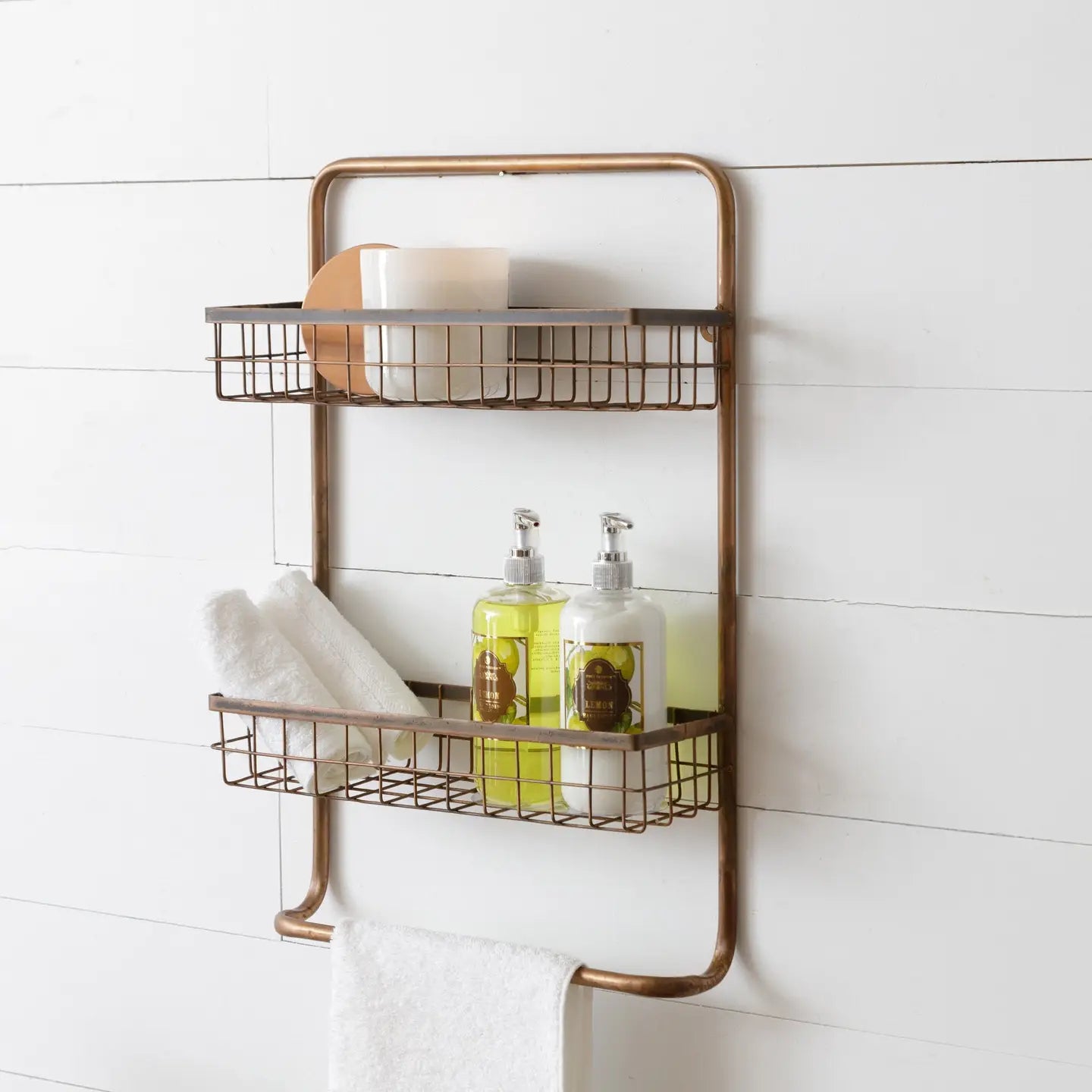 Two-Tiered Organizer with Towel Holder