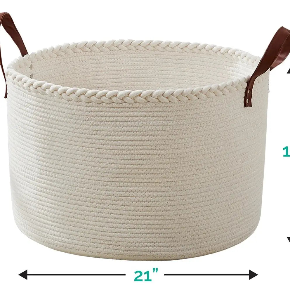 Extra Large Round Cotton Rope Storage Basket