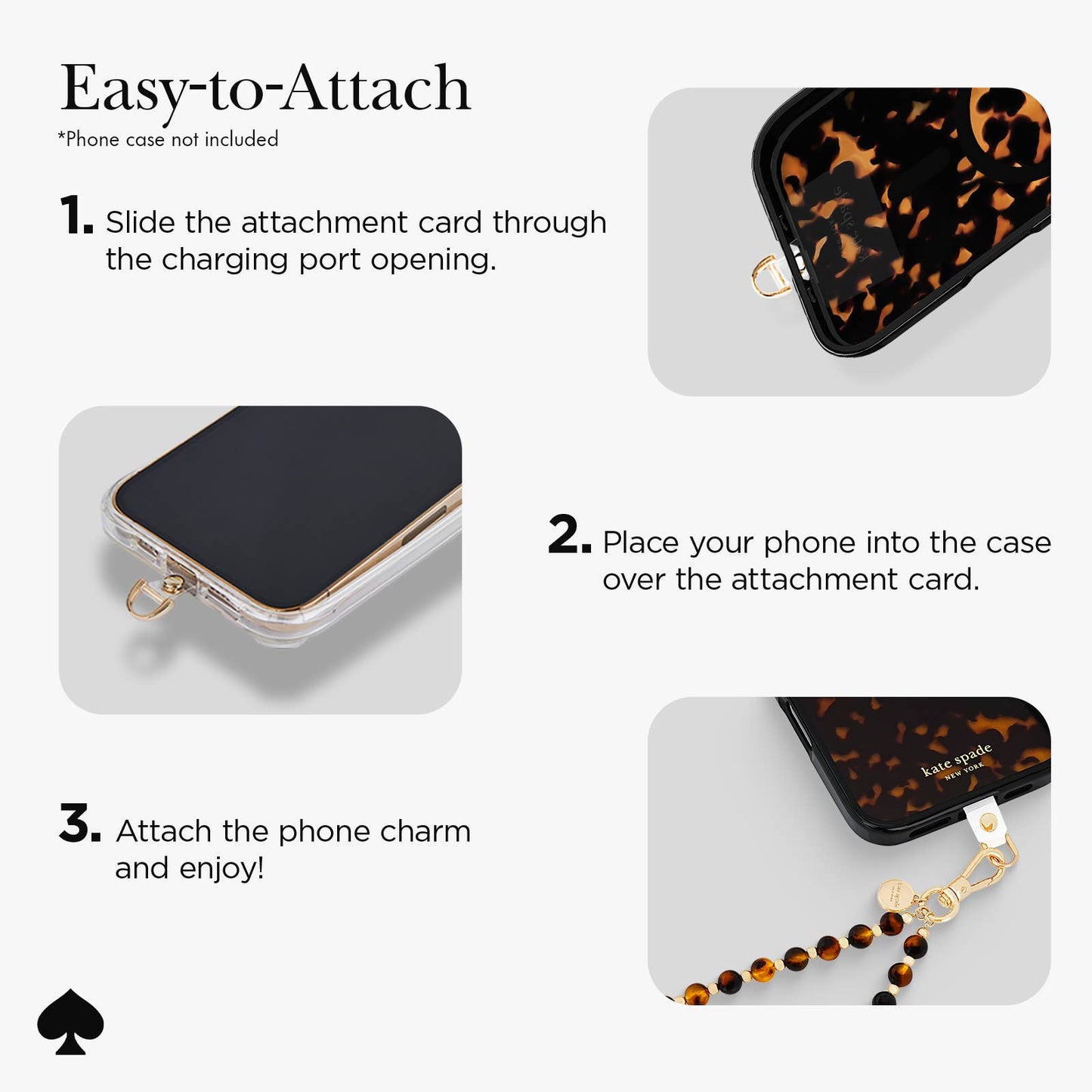 Kate Spade - Tortoise Phone Charm