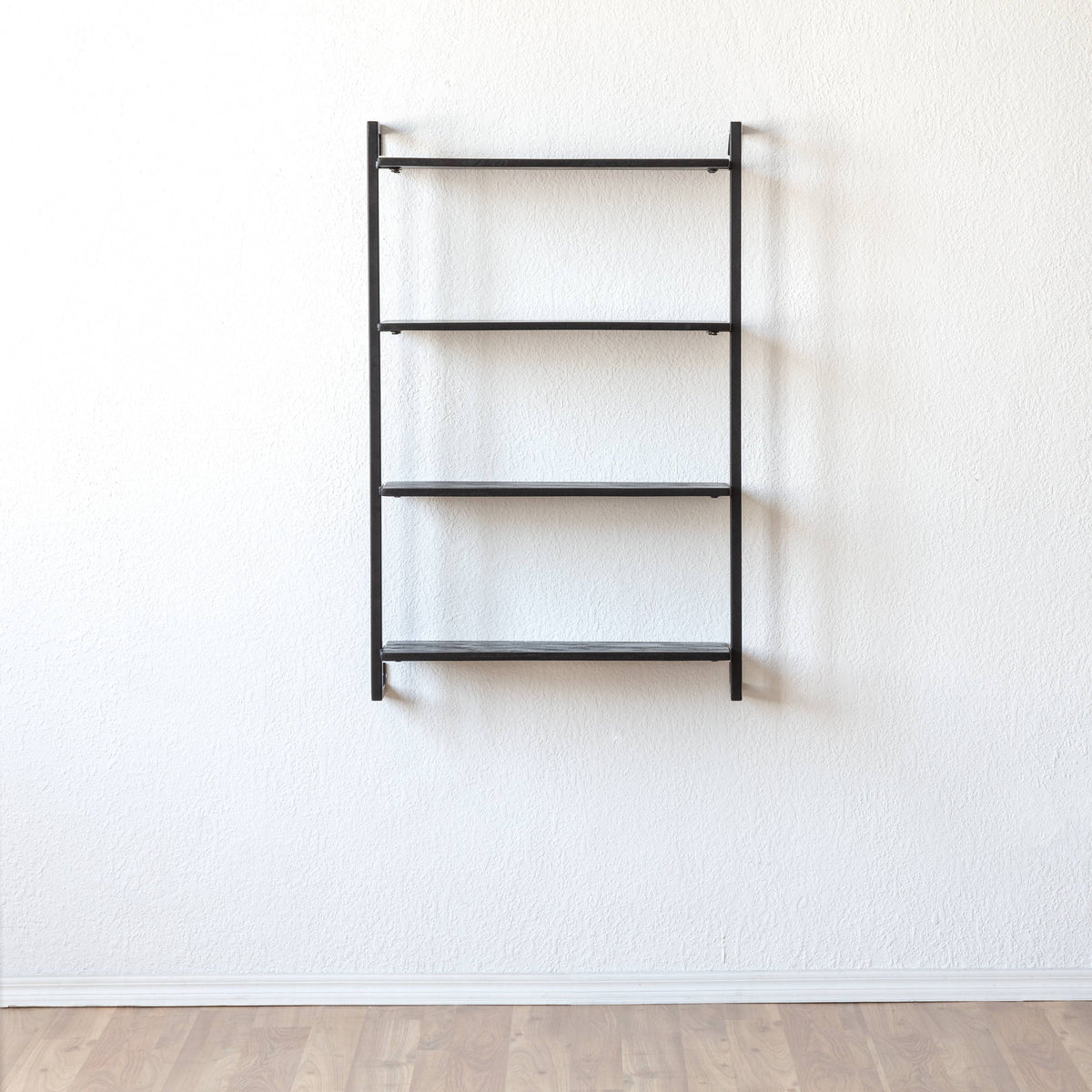 Phantom Solid Wood & Iron Wall Mounted Shelf for Living room